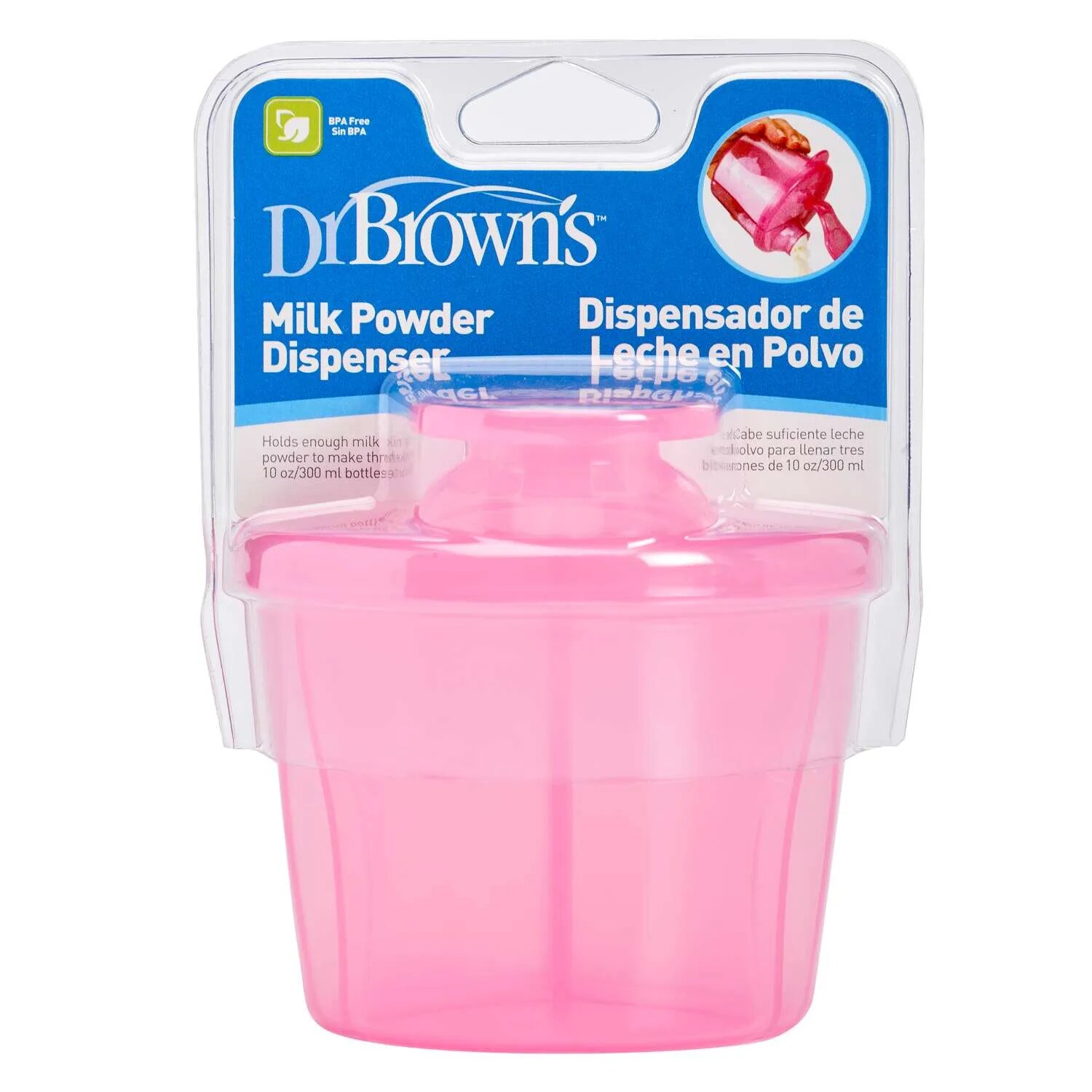 Дозатор для детской смеси Dr.Brown's сухой смеси цвет: розовый - фото №9