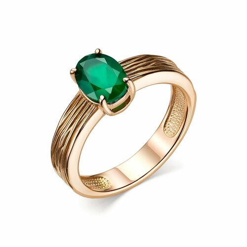 Кольцо MINERAL NATION, серебро, 925 проба, агат, размер 16.5