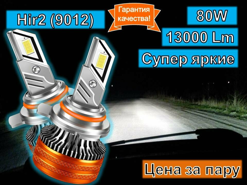 Светодиодные лампы GLT Hir2 9012 K11 Led headlights (80W/13000lm)