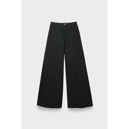 Брюки клеш Andrea Ya'aqov wide pants, размер 42, черный