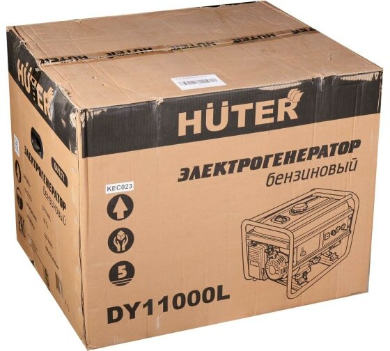 Генератор / Электрогенератор DY11000L Huter (бензин АИ-92, 8,5 кВт, 220 В, бак – 25 л, 84 кг)