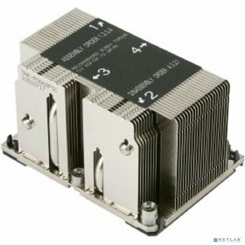 Supermicro Опция к серверу Supermicro SNK-P0068PSC - 2U Passive CPU Heat Sink for LGA 3647, 108x78x64 вентилятор supermicro cooling 2u active cpu lga 3647 0 hs for x11 purley square retention mechanism snk p0068ap4