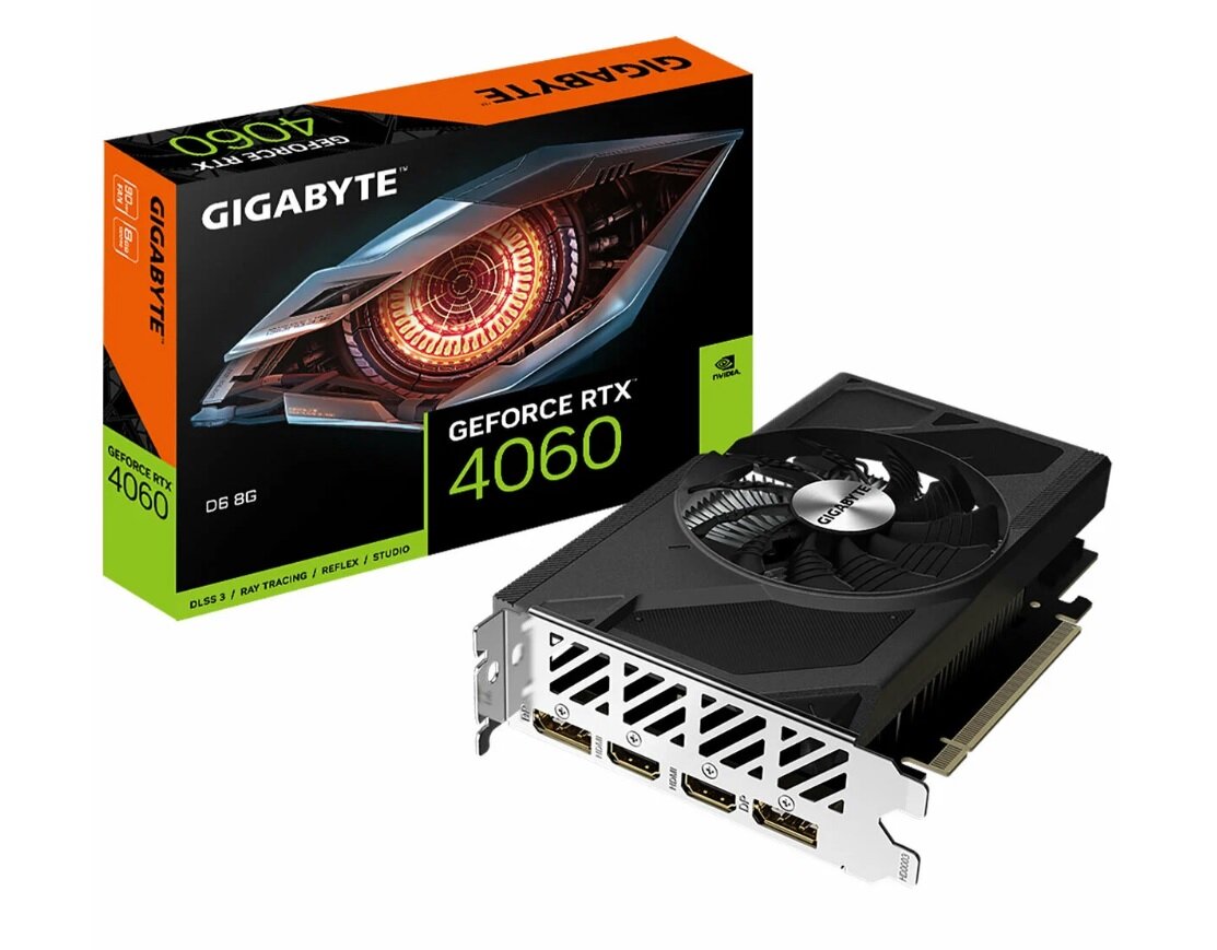 Видеокарта Gigabyte RTX 4060 D6 8 GB (GV-N4060D6-8GD)