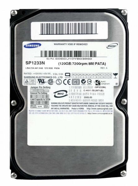 Жесткий диск Samsung SP1233N 120GB 7200 IDE 3,5" HDD