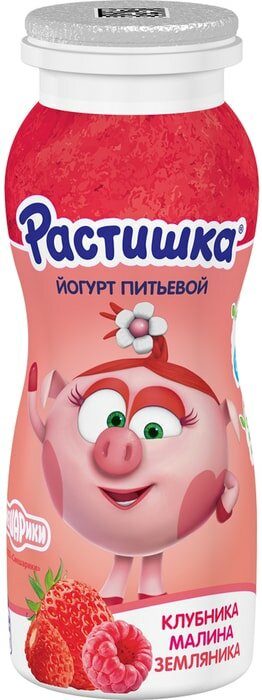 Йогурт Растишка питьевой Клубника-Малина-Земляника 1.6% 90г