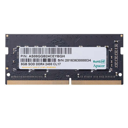 Apacer DDR4 16GB 3200MHz SO-DIMM (PC4-25600) CL19 1.2V (Retail) 1024*8 3 years AS16GGB32CSYBGH/ES.16G21. GSH apacer ddr4 16gb 3200mhz dimm pc4 25600 cl22 1 2v retail 1024 8 3 years au16ggb32csybgh el 16g21 gsh