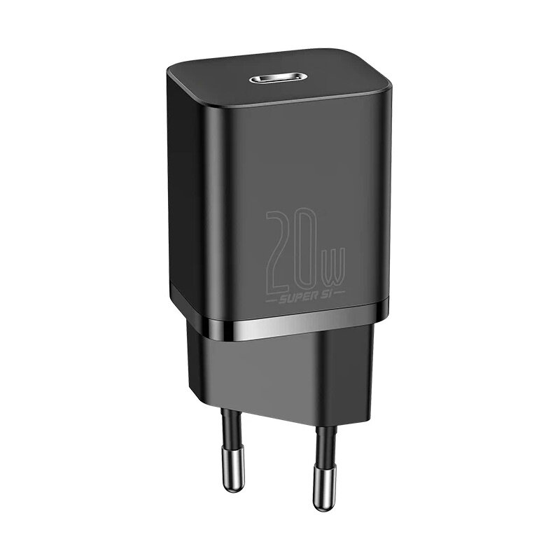 Зарядное устройство Baseus Super Si Quick Charger Type-C 20W EU, черное (CCSUP-B01)