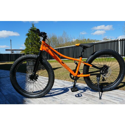 Велосипед полу-фэтбайк Fatbike Time Try TT2747s 24 Рама 12 Взрослый Детский Подростковый оранжевый 2340000₽