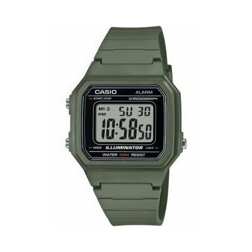Наручные часы CASIO W-217H-3A, зеленый наручные часы casio w 217h 5a зеленый