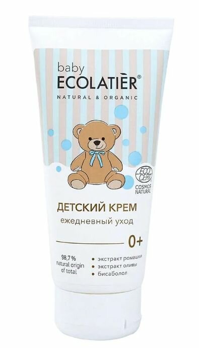 Ecolatier Крем детский Ежедневный уход, Baby 0+, 100мл.