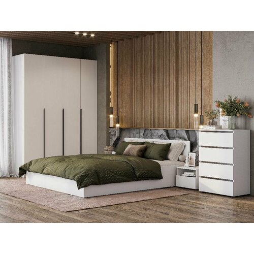 Спальный гарнитур Белый текстурный комплект 58900₽