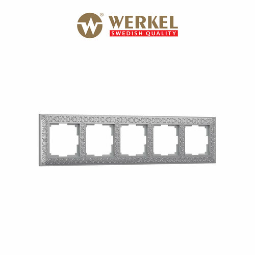 рамка на 5 постов werkel antik wl07 frame 05 Рамка из металла на 5 постов Werkel Antik WL07-Frame-05 хром матовый