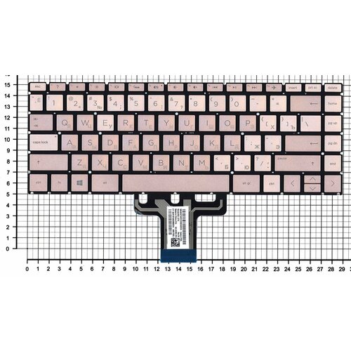 Клавиатура для ноутбука HP Pavilion x360 14-cd0000 золотистая с подсветкой