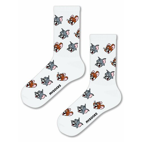 Носки MySocks, размер 36-43, белый носки мужские женские с надписями мемы