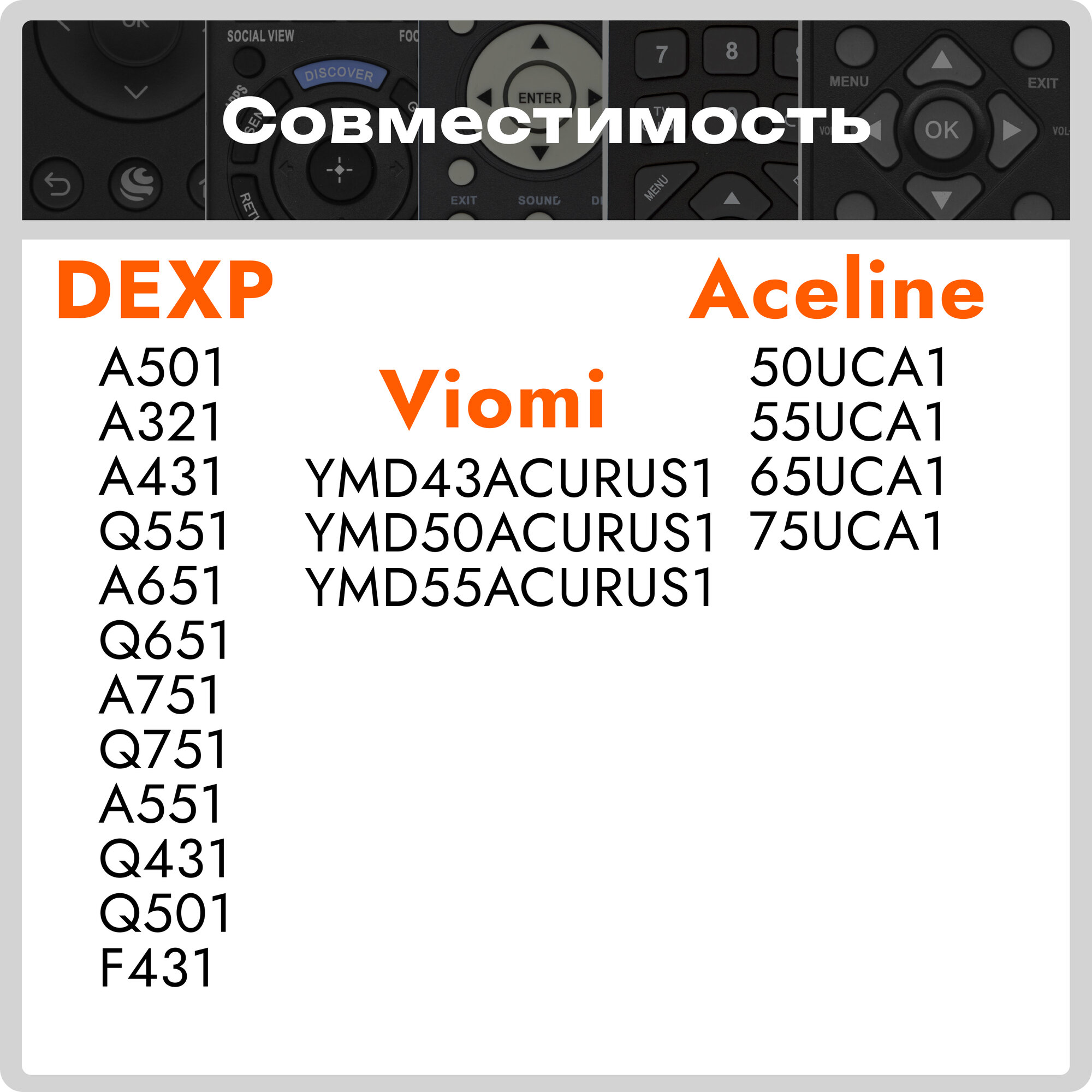 Голосовой пульт Huayu DP-V2 (TVD2290B) для телевизоров DEXP / дехп , Viomi / Виоми / Aceline / Аселин с батарейками в комплекте ! — фото 1