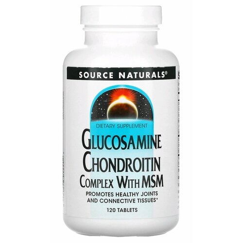 Хондроитин, глюкозамин и МСМ, 120 таб. Source naturals