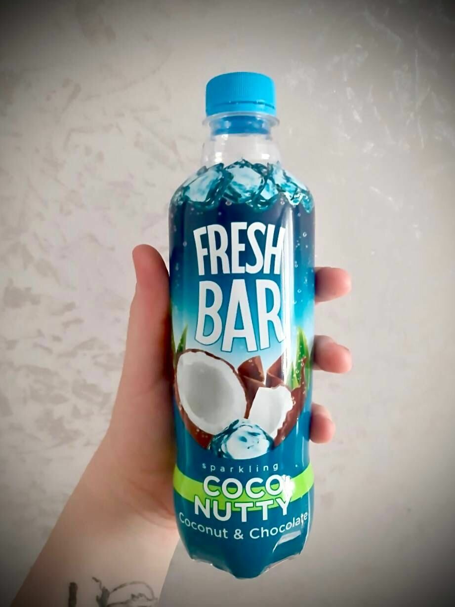 Газированый напиток Fresh Bar Coco Nutty/ Кокос и Шоколад 0,48л 12 штук (бутылка) - фотография № 3