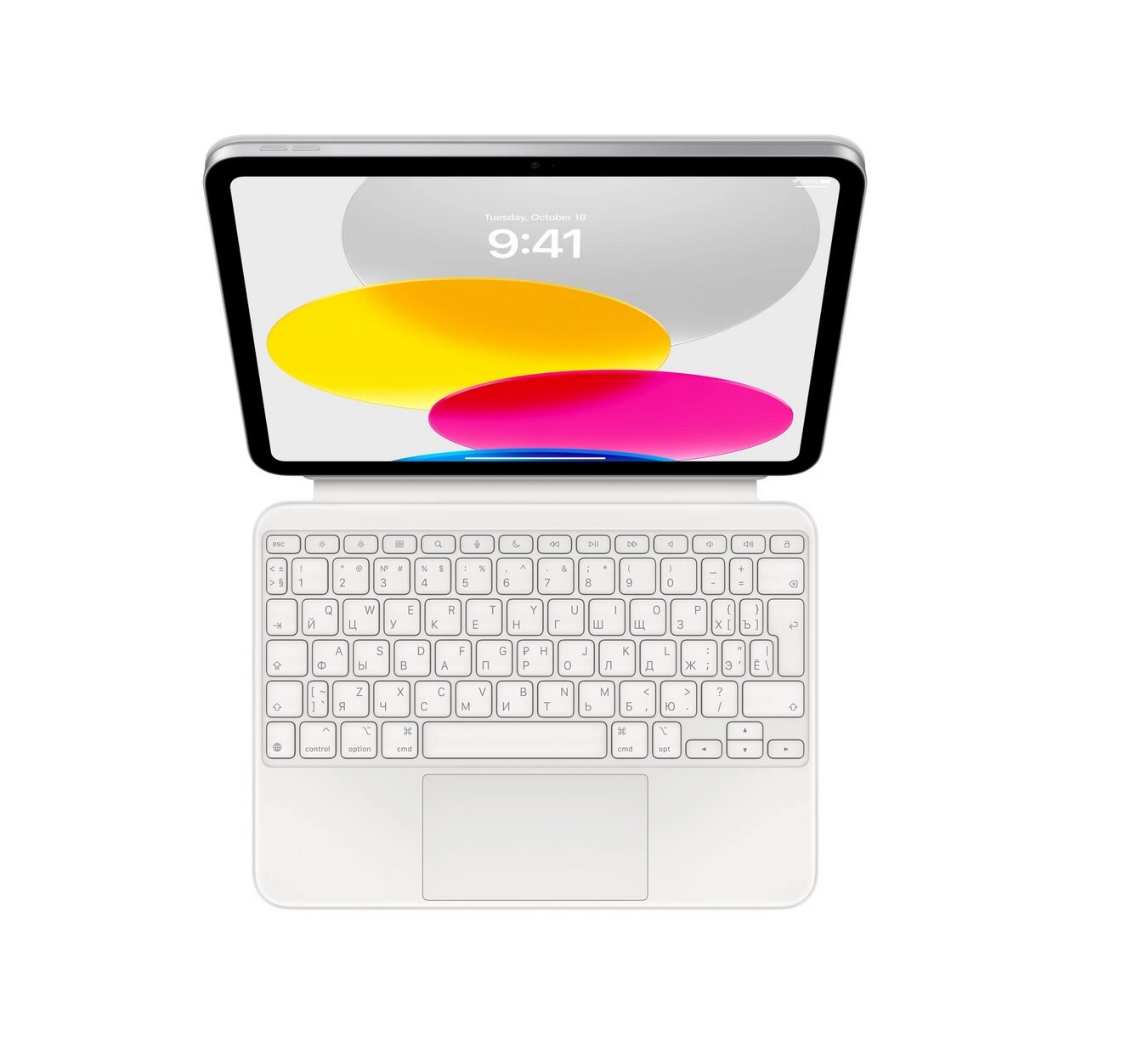 Клавиатура Apple Magic Keyboard Folio для iPad Gen 10 белый, (английская раскладка)