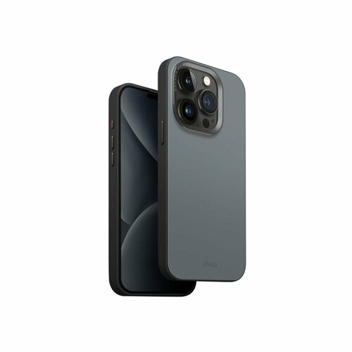 Чехол из искуственной кожи Hybrid Lyden DS with MagSafe для iPhone 15 Pro Max WASHED BLUE/BLACK синий/черный IP6.7P(2023)-LDSWBLUBLK синий, синий, черный