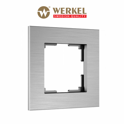 Рамка из металла на 1 пост Werkel AluMax W0013506 алюминий