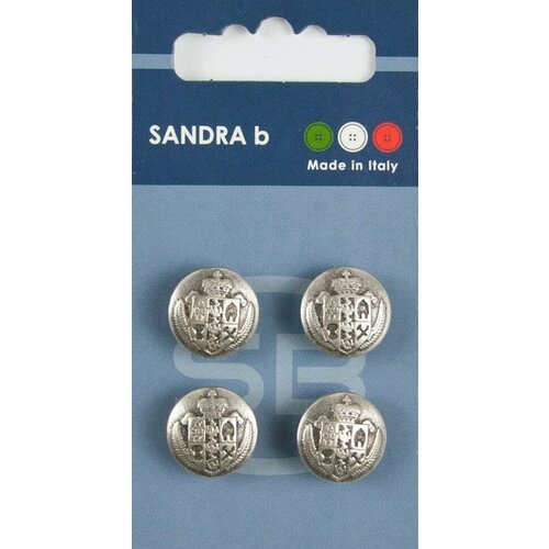 Пуговицы Sandra, серебряный #CARD202 Sandra упаковку