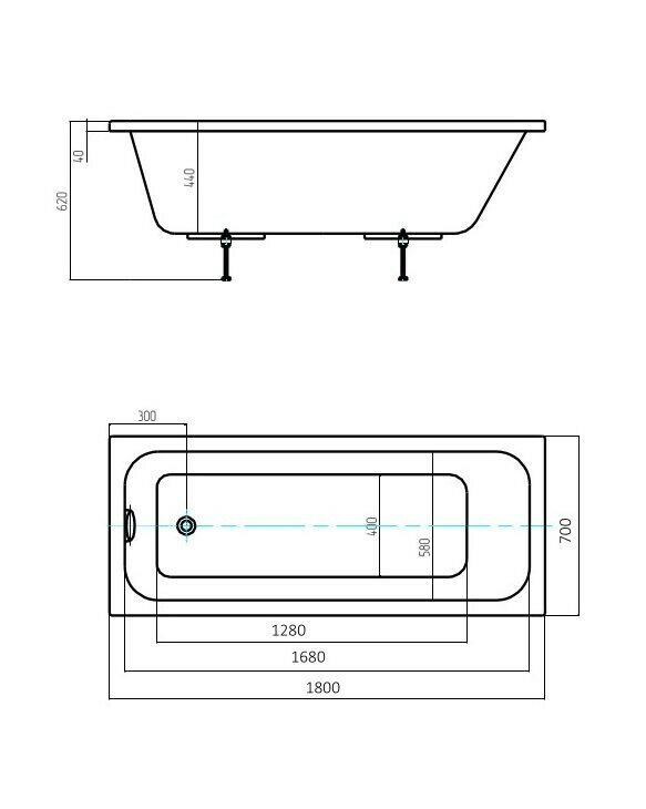 Ванна Aquatek Мия 180х70см (MIY180-0000007)