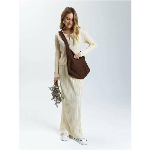 Сумка хобо nstc.moscow, коричневый, бежевый