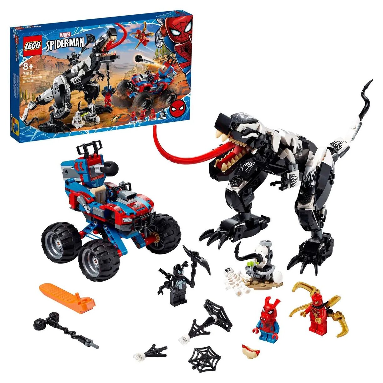 Конструктор LEGO Marvel Super Heroes 76151 Spiderman Человек-Паук: Засада на веномозавра, 640 дет.