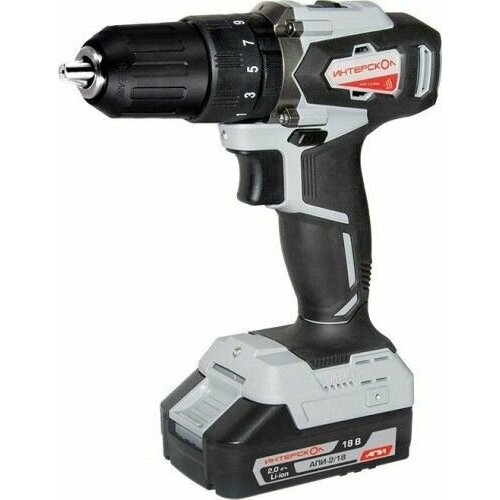 Дрель-шуруповерт аккумуляторная ИНТЕРСКОЛ ДАУ-1318 ВК ударная 2х20 Ач 5732270 51525₽