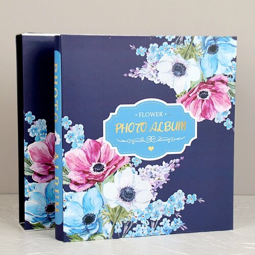 Фотоальбом GALEONTRADE Цветы на 500 фото 10x15 синий фон 1580₽