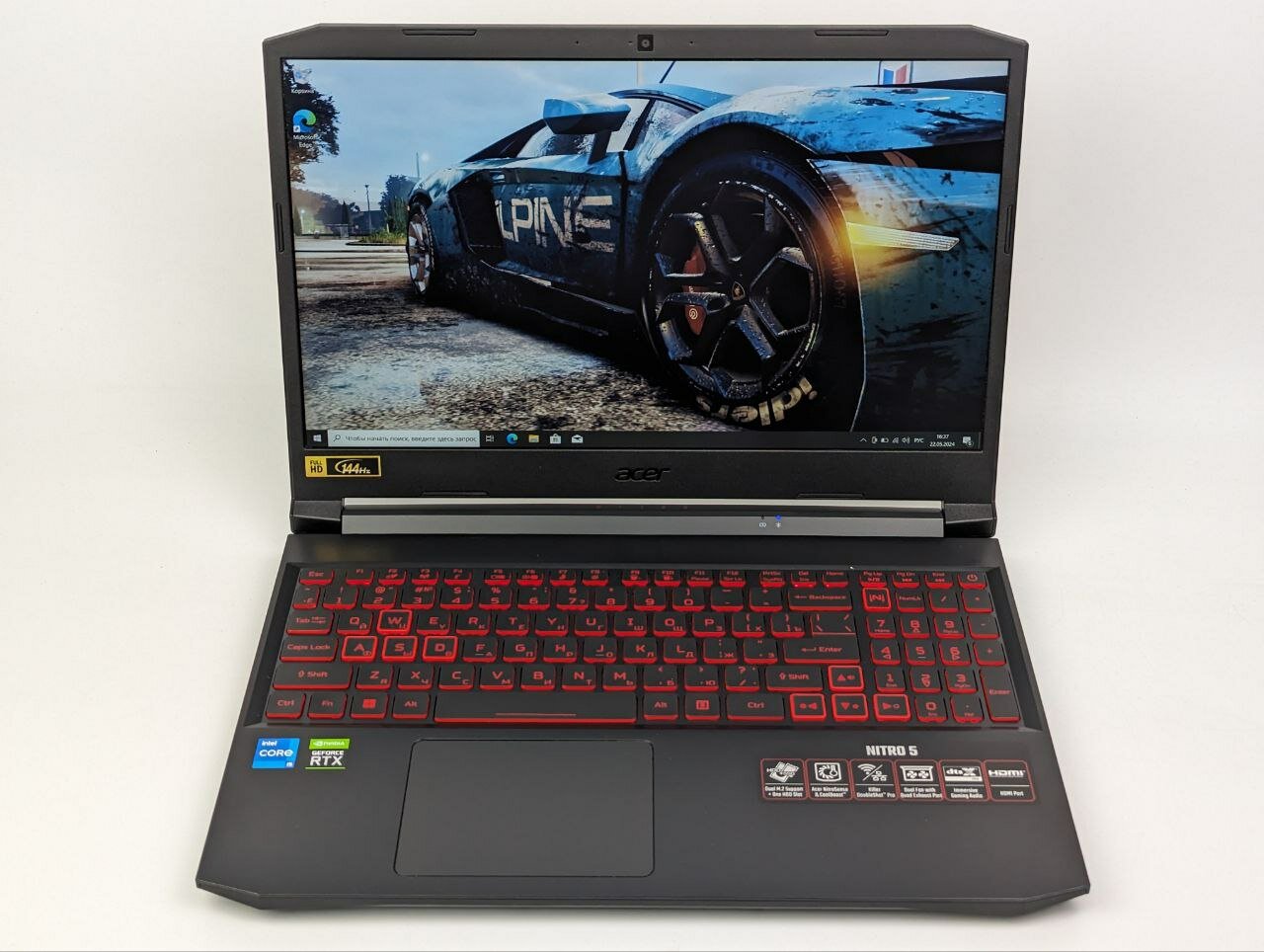 15.6" Ноутбук Acer Nitro 5 AN515-57-524E (Core i5 11400H, RTX 3050, 16GB RAM, SSD 512GB, 1920x1080 FHD IPS 144Hz, Win 10) черный