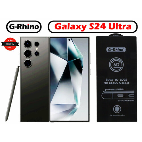 Защитное стекло G-Rhino для Samsung Galaxy S24 Ultra Premium бронестекло Самсунга Гелакси С24 Ультра