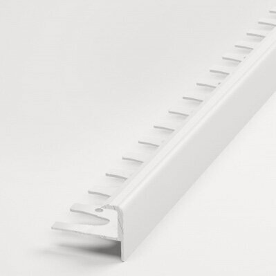 Изображение товара Профиль F-образный алюминиевый для плитки 10 мм гнущийся Лука ПУ13-1, длина 2,7 м, окрас белый глянец 9003