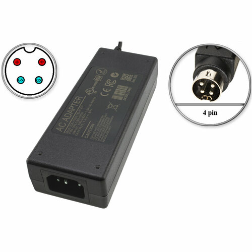 Адаптер блок питания 12V 8A 96W 4pin HP EA-11011B-120 EA-11011B-FVP IEC C14 для NAS Synology моноблока Kraftway VariPOS 715 и др 2180₽