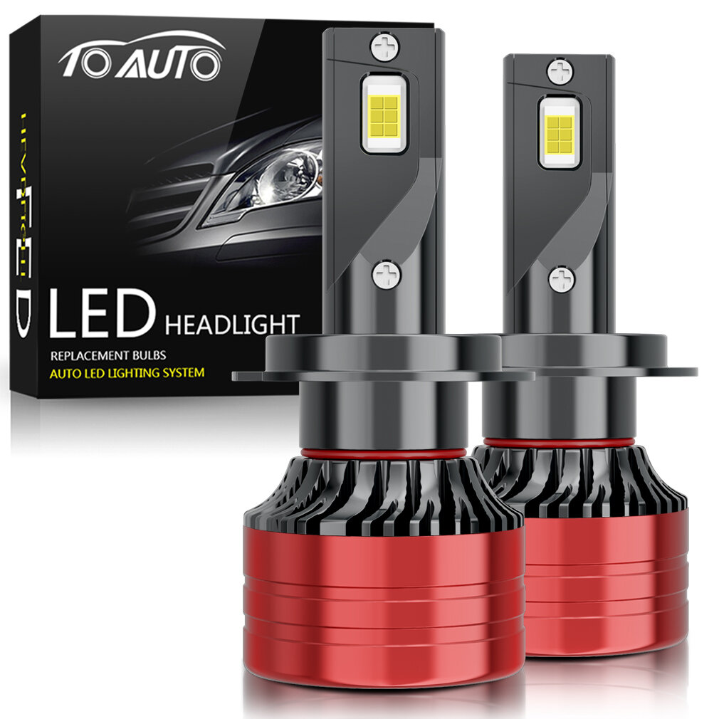 Светодиодная лампа H7 led автомобильная лампы,70 Вт,6500K,12-24В,20000LM,2 шт