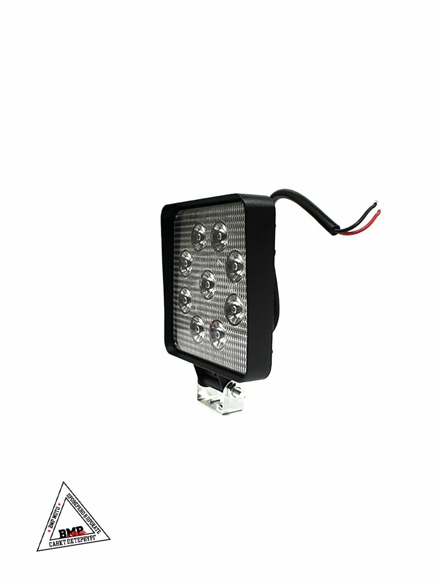 Фара светодиодная 27W (9 диодов) LED квадратная — фото 1