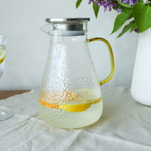 Кувшин стеклянный с металлической крышкой 2 литра
