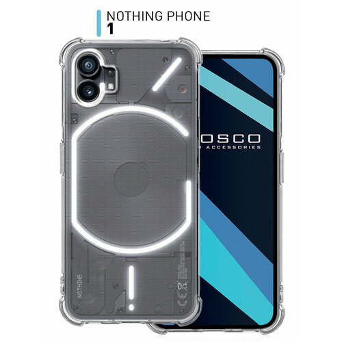 фото Противоударный силиконовый чехол rosco на nothing phone (1) (нафинг фон 1), прозрачный