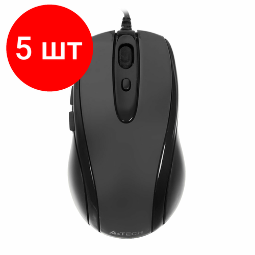 Комплект 5 шт Мышь проводная A4TECH V-Track Padless N-708X USB5 кнопок1 колесо-кнопка оптическая 603731 735900₽