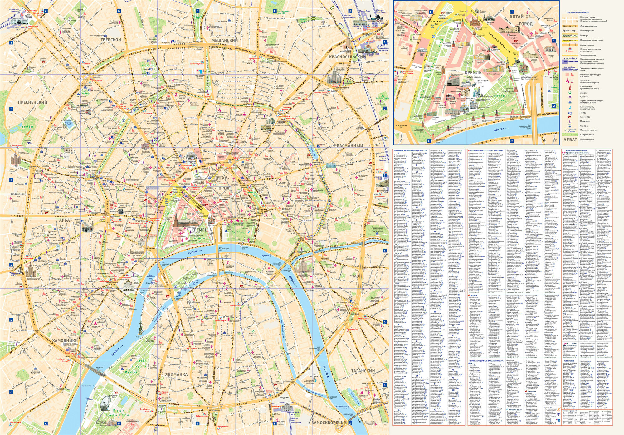 Москва. Центр. Туристическая карта (1:8000) - фото №2