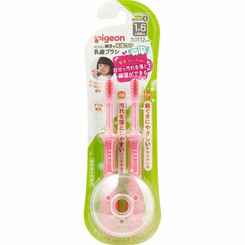 Зубная щетка Pigeon шаг 4 с 18месяцев до 3лет Розовая 1990₽