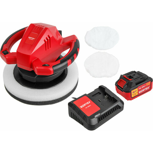 Аккум полировальная машина WORTEX CPM 2518 E в кор ALL1 с акб и зу мега акция 18 В 250 мм 1500-3000 обмин 1334508 11470₽