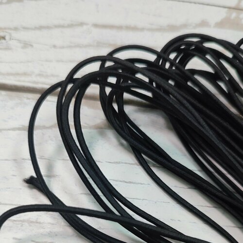 ТД00673 Шнур эластичный С838Г7, 2мм черный -30м