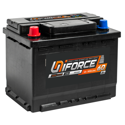Автомобильный аккумулятор UNIFORCE 60ач (арт. 201160)