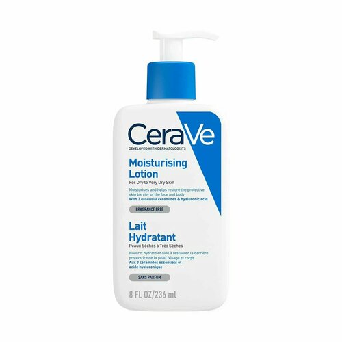 Увлажняющий лосьон CeraVe Moisturizing Lotion Lair Hydratant для сухой и очень сухой кожи лица и тела , 236 мл , 1шт .