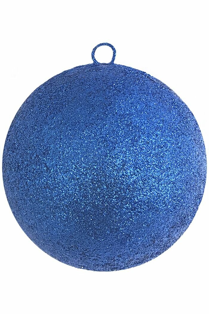 Шар на елку 10см, 1шт, новогодний синий искристый, Crystal Trees — фото 1