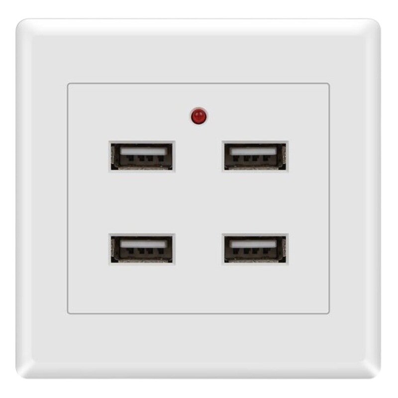 фото Розетка USB, настенная, монтаж в канал