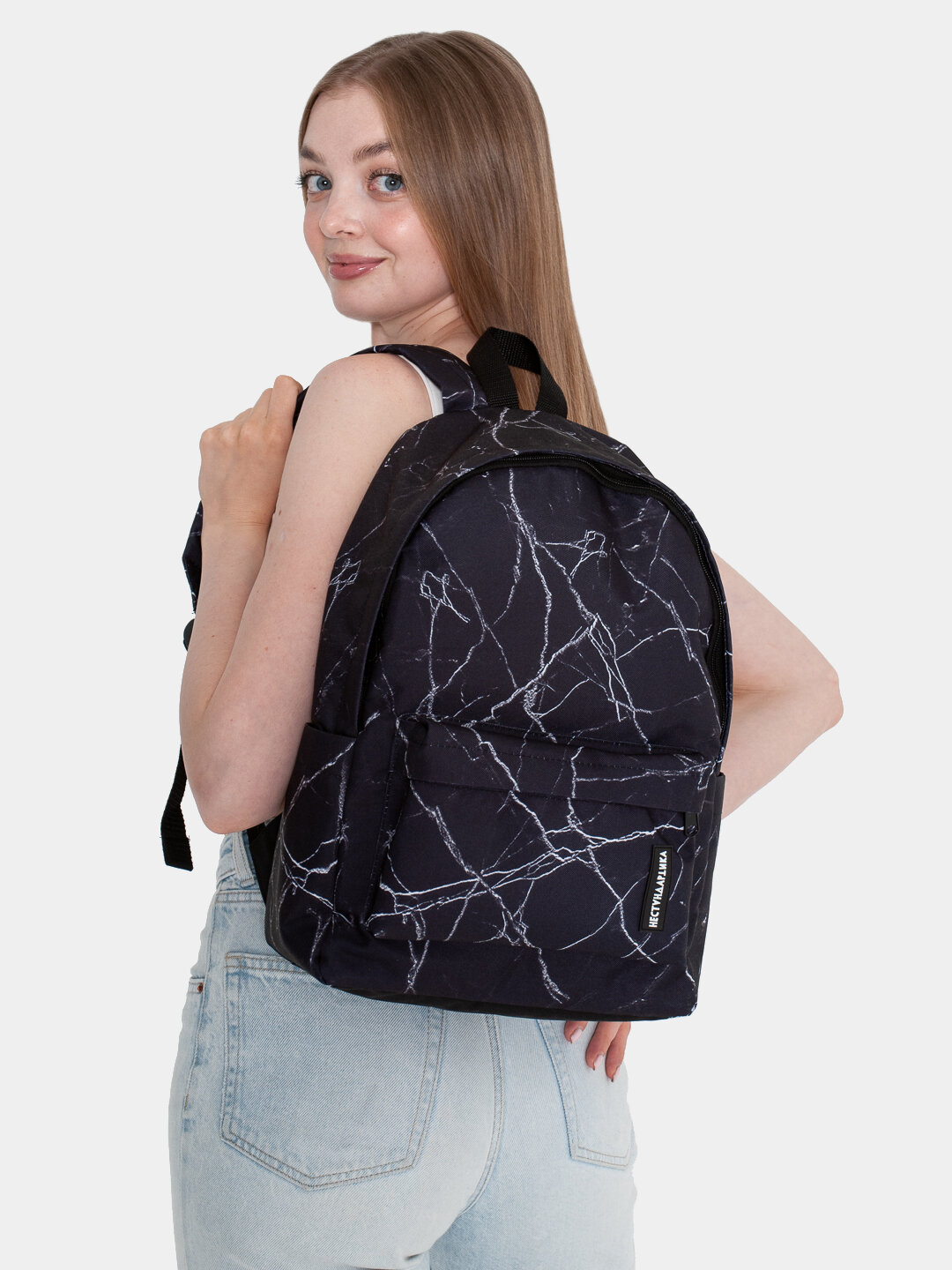 фото Рюкзак с пеналом городской для путешествий с принтом