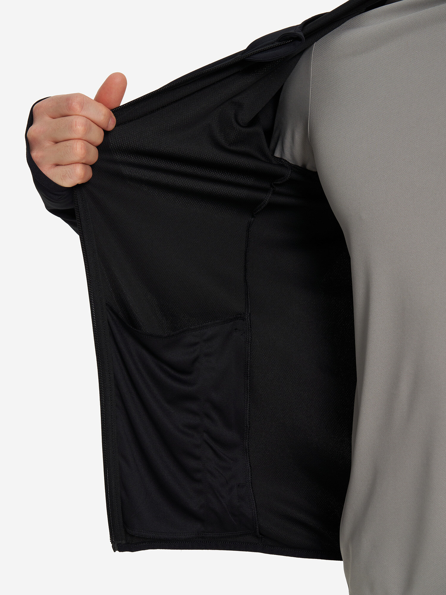Толстовка спортивная Demix M D Running Basic Full zip размер 50  черный
