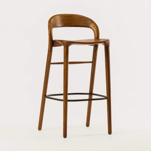 Изображение товара Стул полубарный Лугано дуб тон коньяк для дома/для гостиной/для столовой/для кафе/кухонный стул/стул кухонный